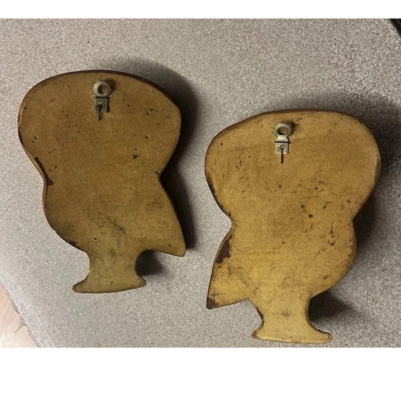 Vintage Brown Owl Wall Decor Set 6in - Picture 3 of 3
